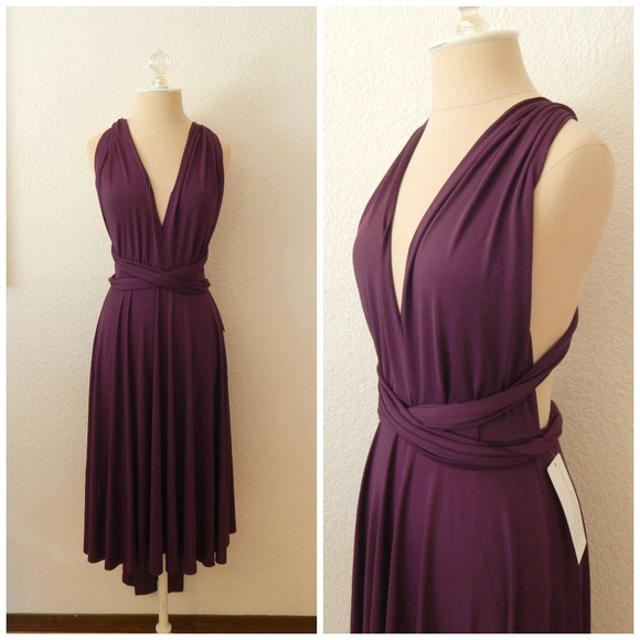 Wrap Magic Skirts Dresses & Skirts - New Wrap Magic Skirts Convertible Dress Purple